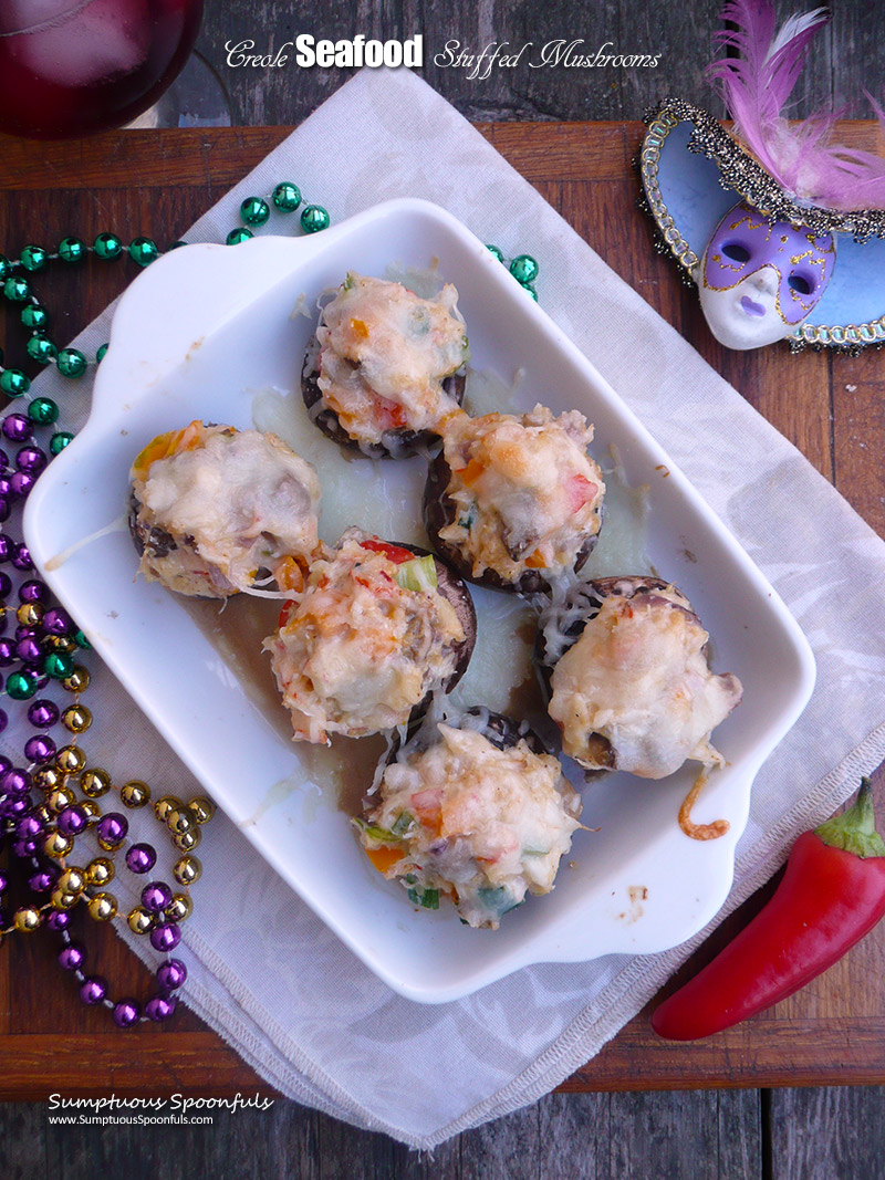 Creole Seafood Stuffed Mushrooms