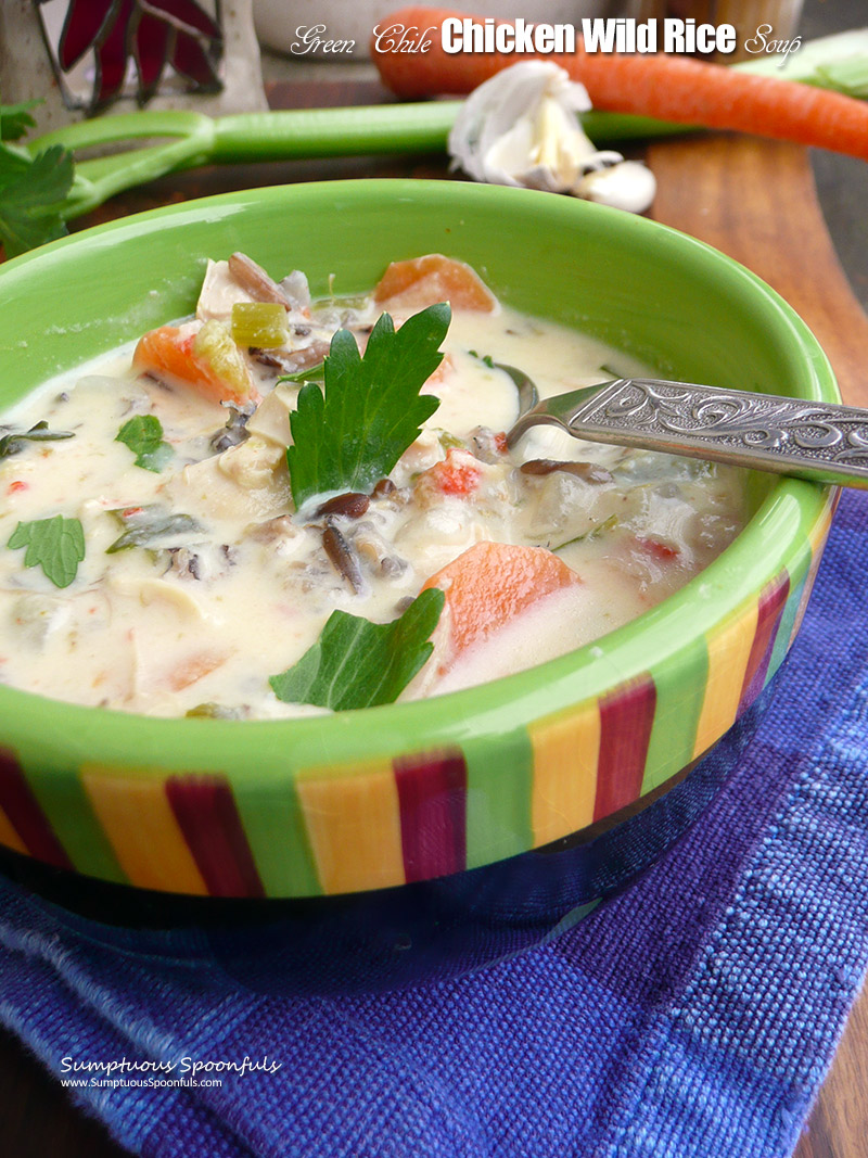 Green Chile Chicken Wild Rice Soup