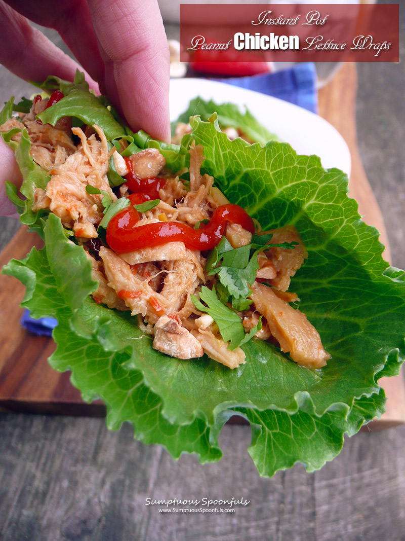 Instant Pot Asian Peanut Chicken Lettuce Wraps