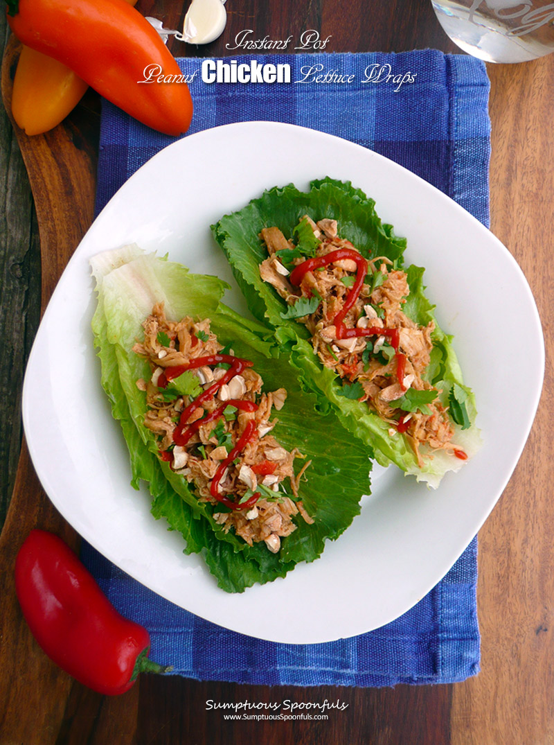 Instant Pot Asian Peanut Chicken Lettuce Wraps