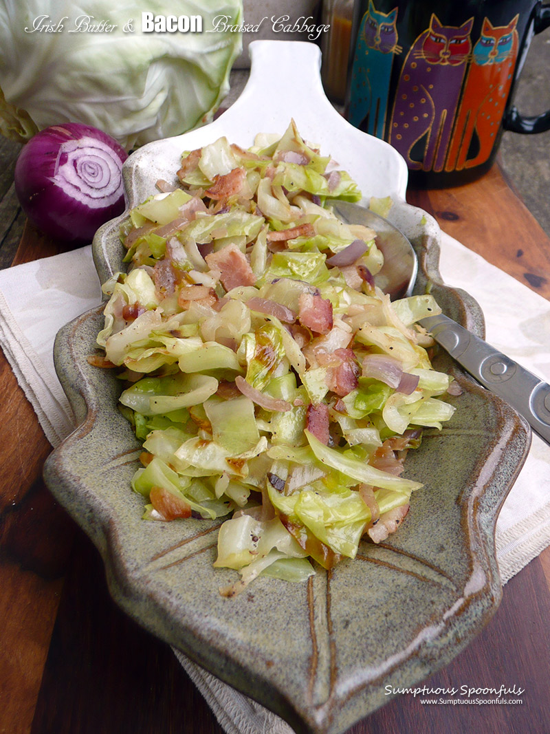 Irish Butter & Bacon Braised Cabbage