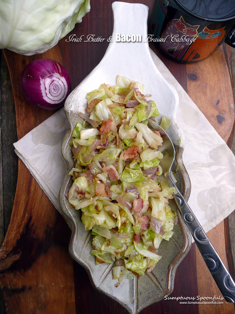 Irish Butter & Bacon Braised Cabbage