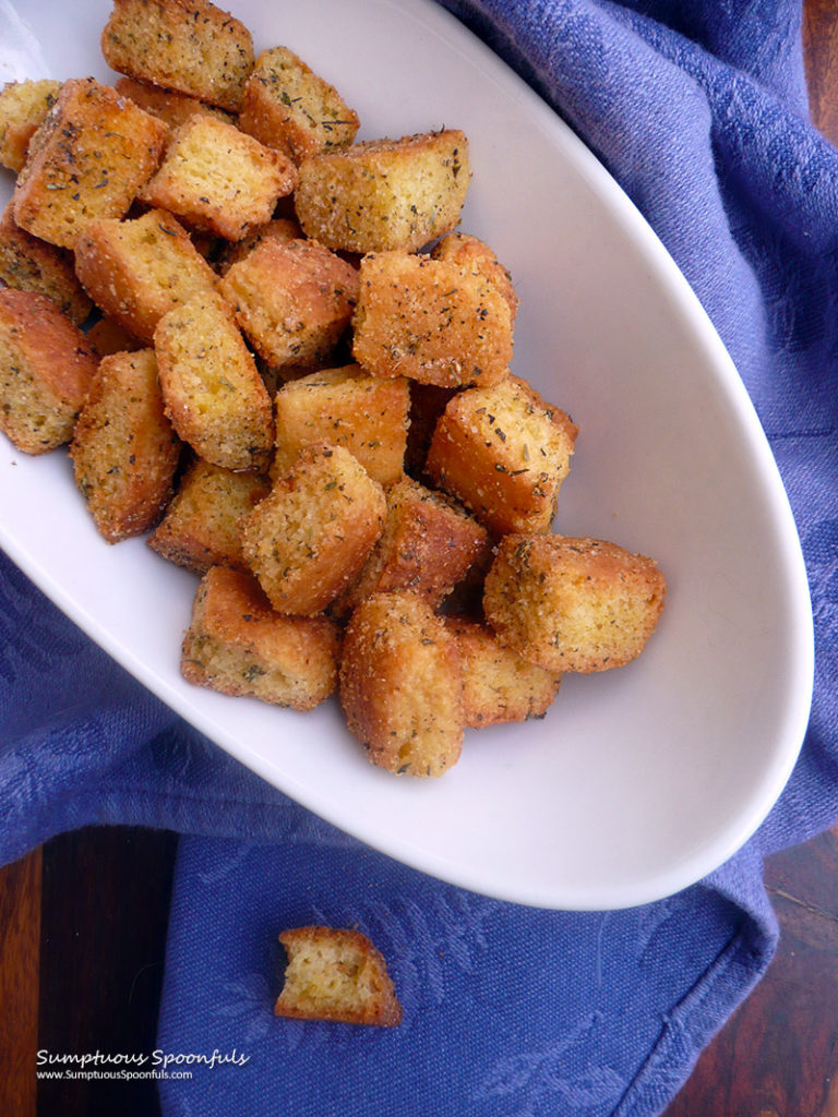Leftover Biscuit Croutons