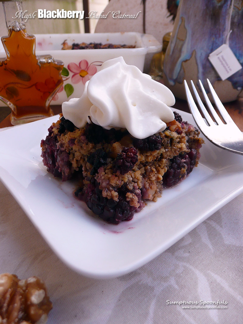 Maple Blackberry Baked Oatmeal