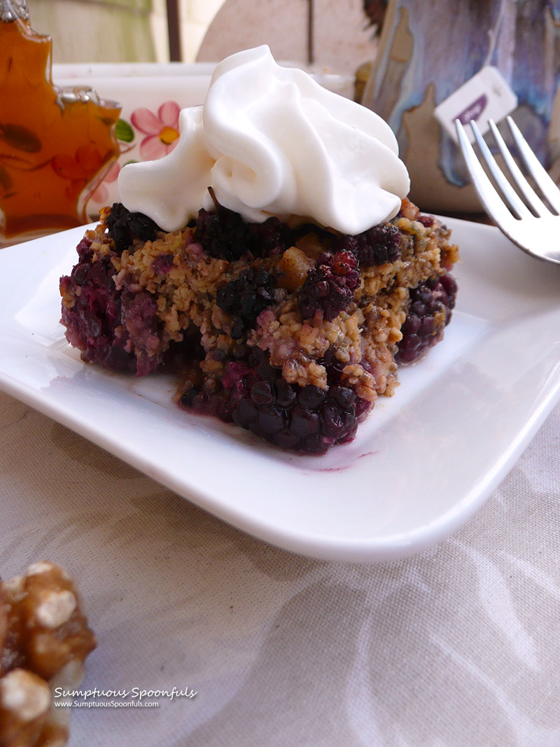 Maple Blackberry Baked Oatmeal