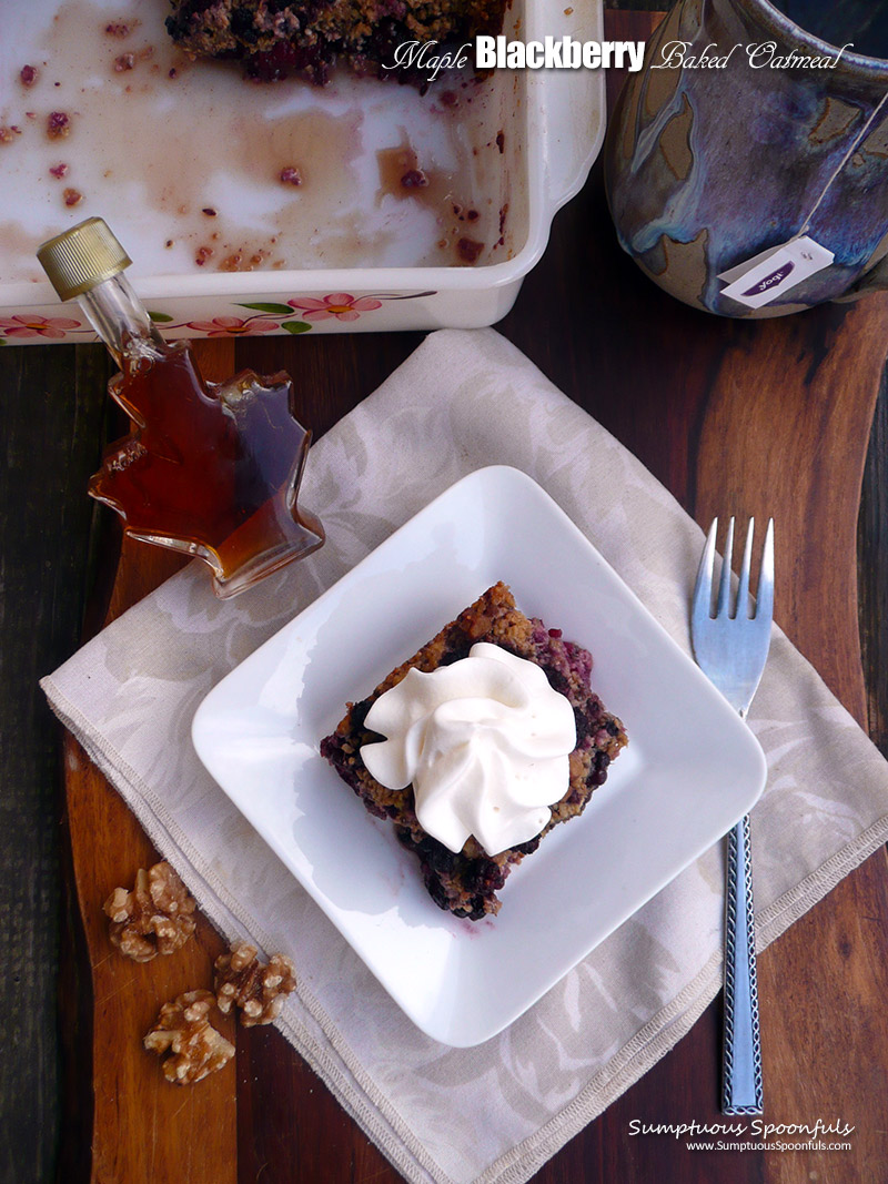 Maple Blackberry Baked Oatmeal