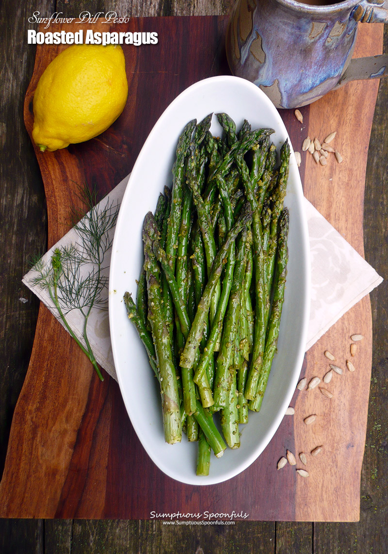 Sunflower Dill Pesto Roasted Asparagus