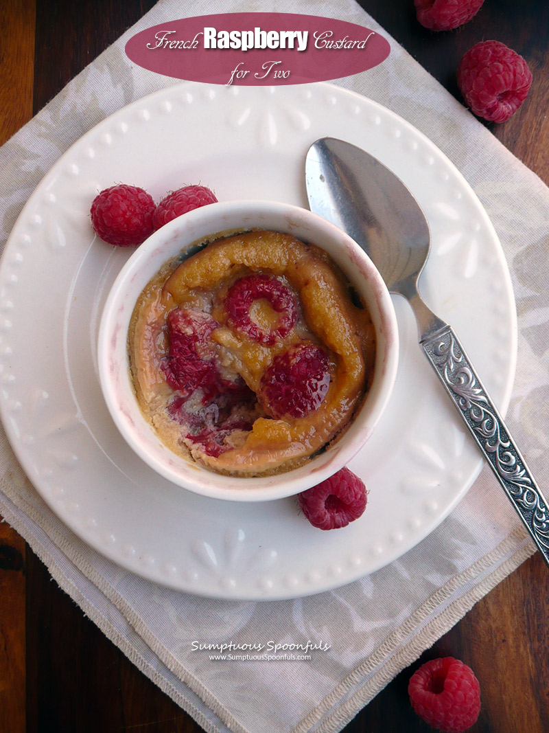 French Raspberry Custard (Clafouti) for Two 