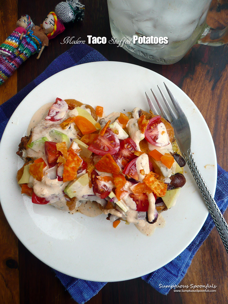 Modern Taco Stuffed Potatoes ~ the stuff taco dreams are made of