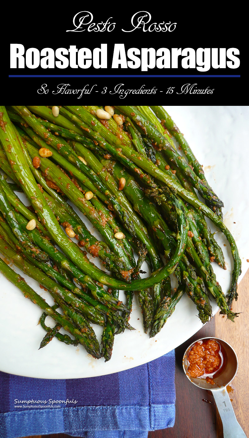 Sun dried tomato pesto roasted asparagus