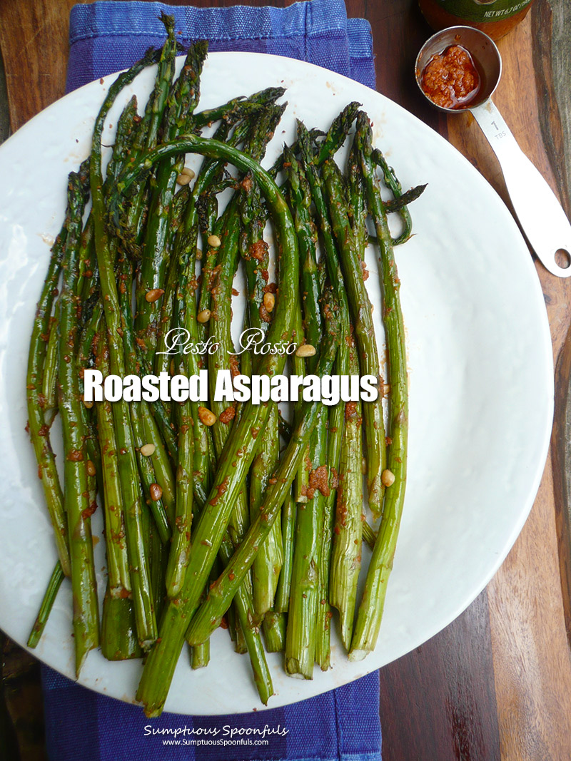 Sun dried tomato pesto roasted asparagus