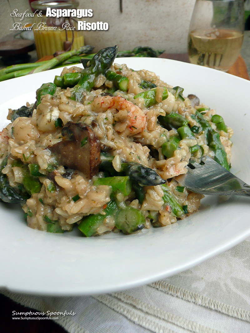 Seafood & Asparagus Baked Brown Rice Risotto