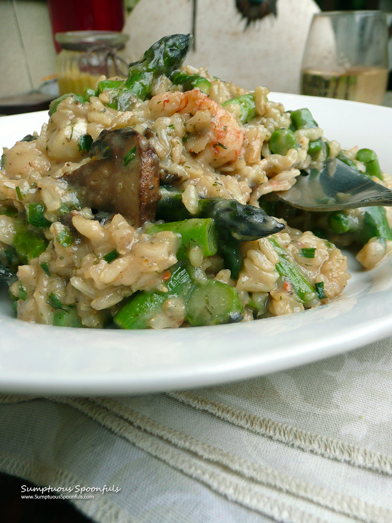 Seafood & Asparagus Baked Brown Rice Risotto
