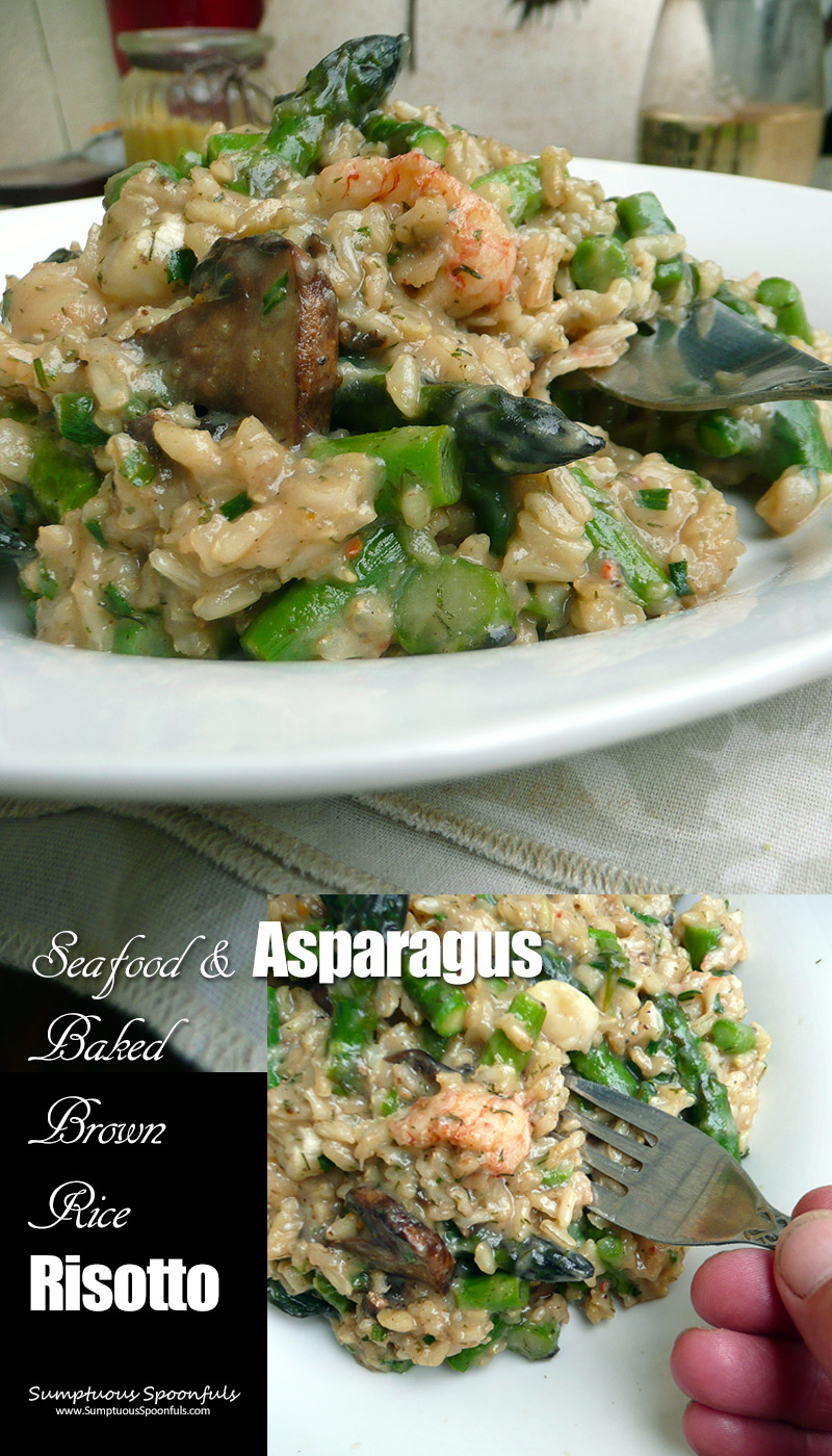 Seafood & Asparagus Baked Brown Rice Risotto