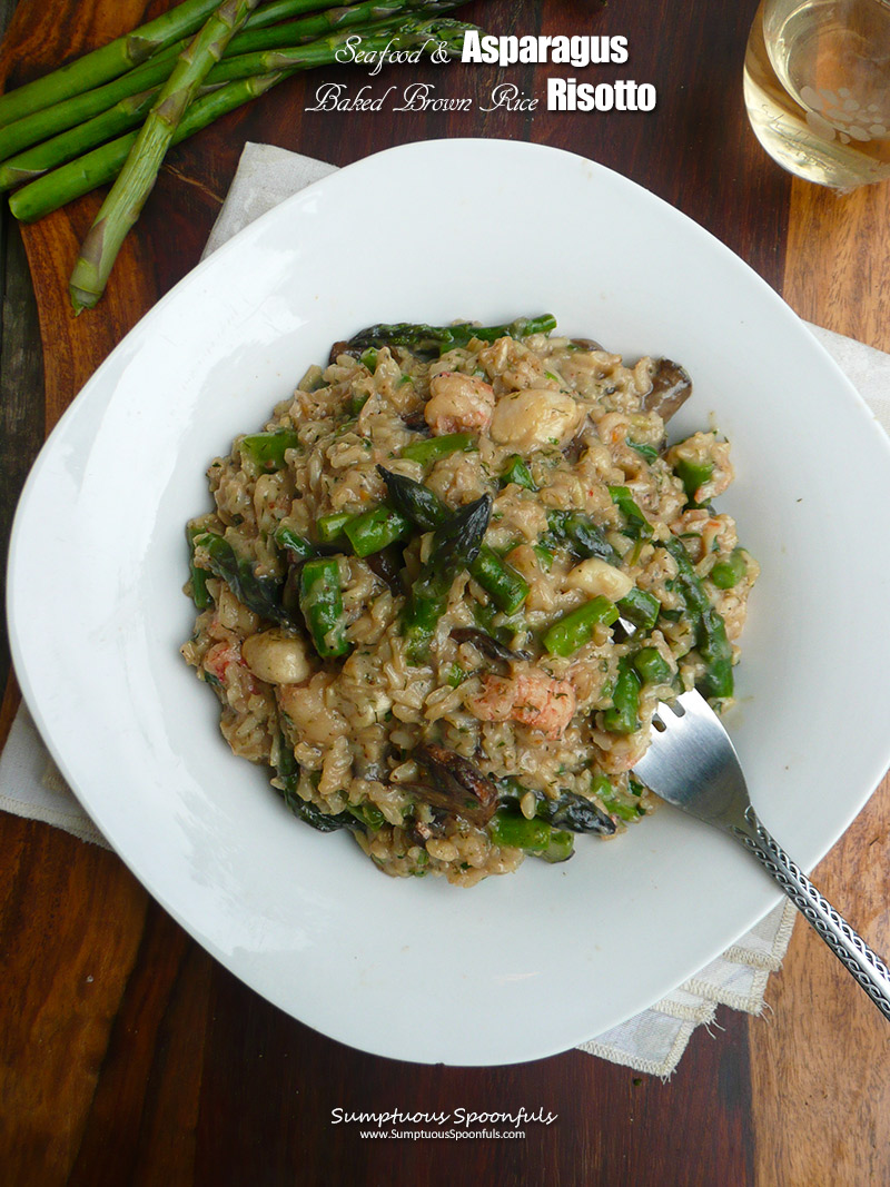 Seafood & Asparagus Baked Brown Rice Risotto