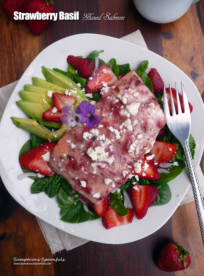 Strawberry Basil Glazed Salmon