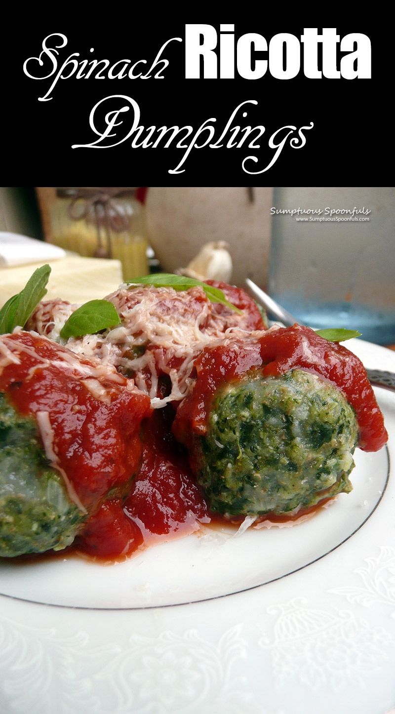 Spinach Ricotta Dumplings pinterest pic