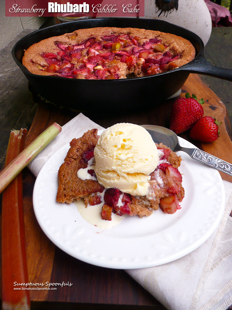 Strawberry Rhubarb Cobbler Cake - image 2