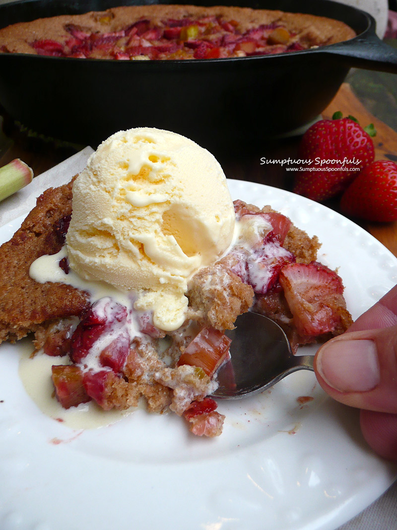 Time to dig into this beautiful cobbler / cake!