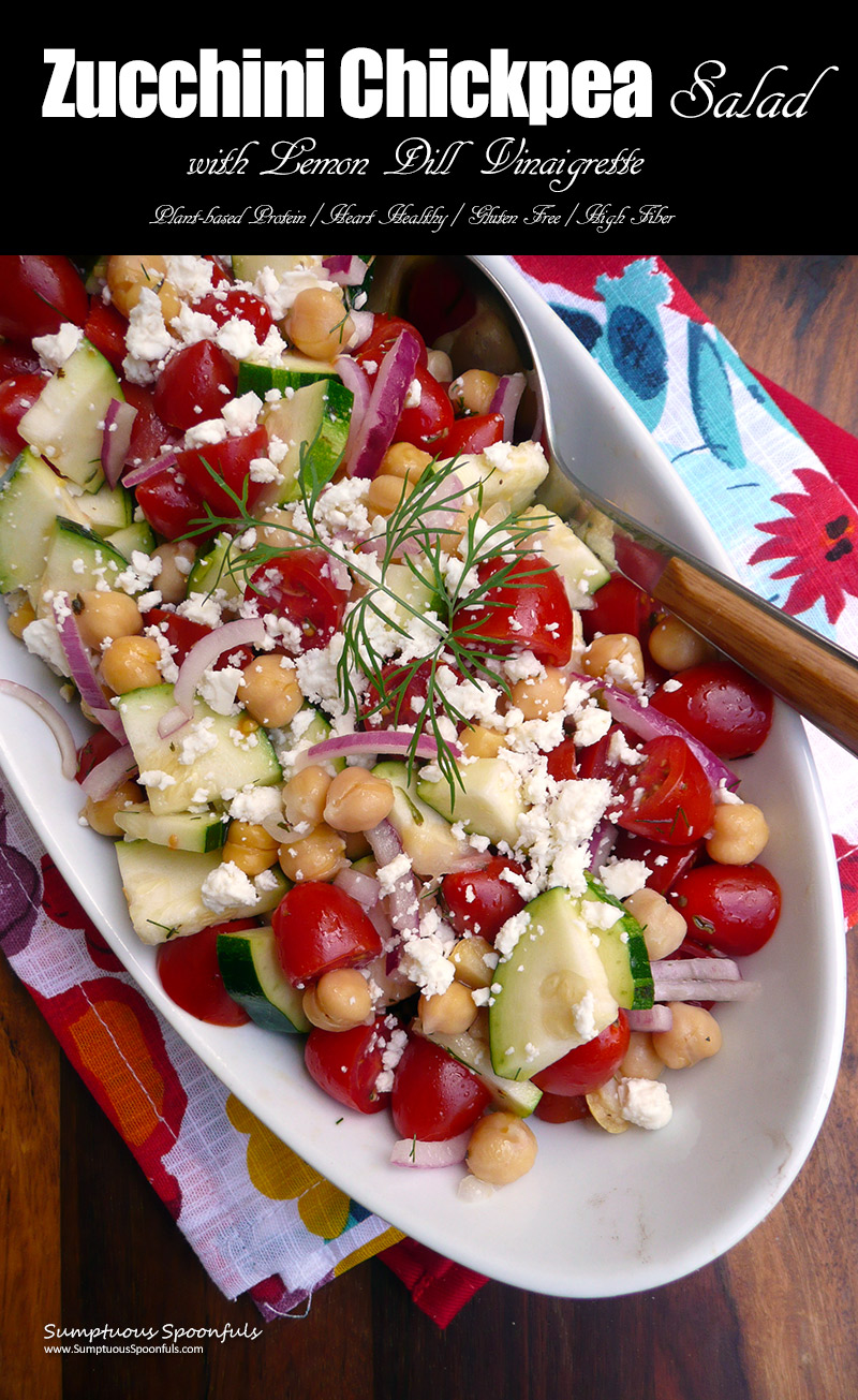 Zucchini Chickpea Salad - pin it!