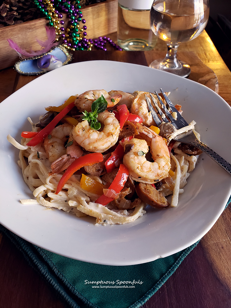 Shrimp & Andouille Voodoo Pasta #mardigras #BLM