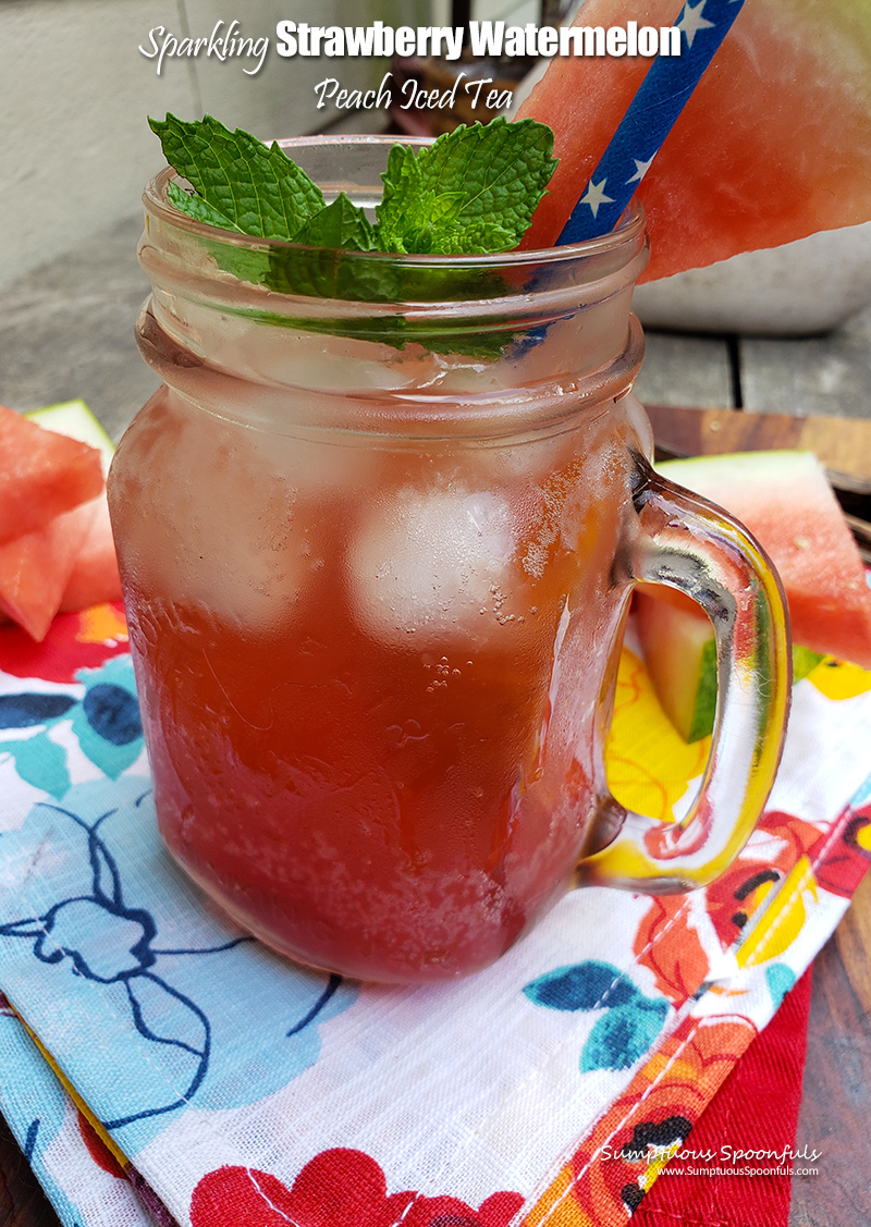 Sparkling Peach Iced Tea