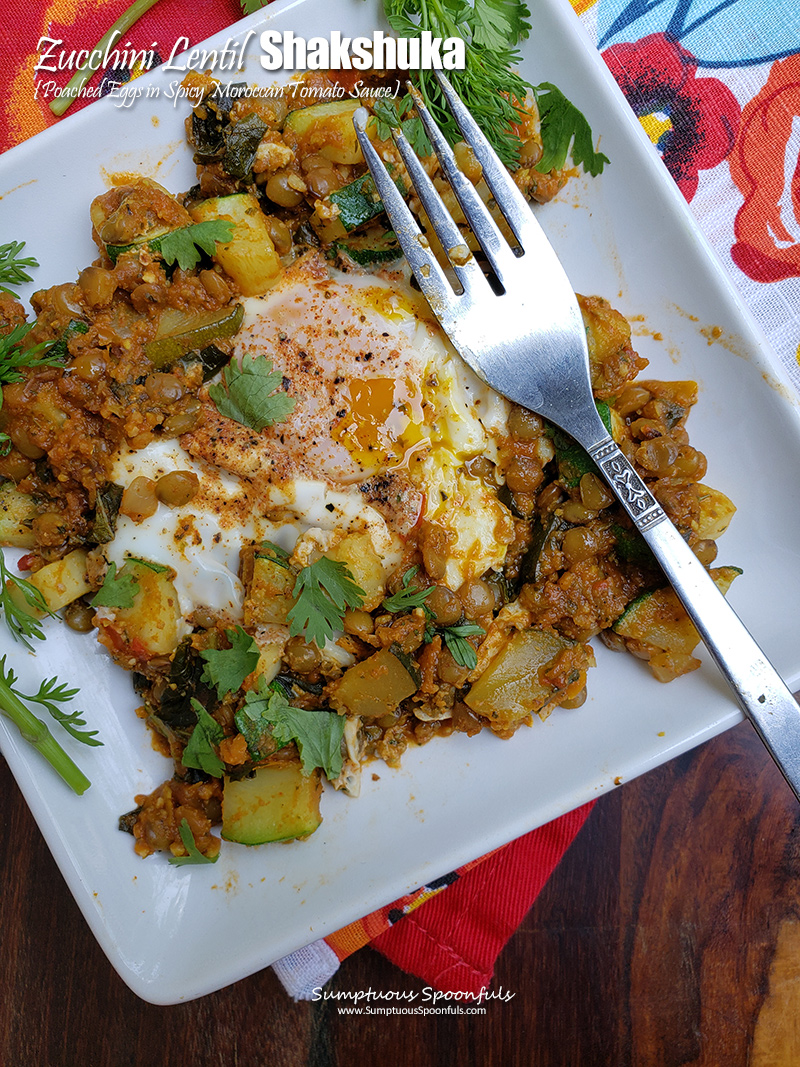 Zucchini Lentil Shakshuka #HeartHealthy #GlutenFree