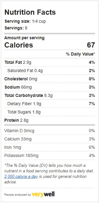 Roasted Beet Hummus Nutrition Information
Calories per 1/4 cup: 67
Carbohydrates: 8.3 g, 3%
Fiber: 1.9 g, 7%
Protein 2.8 g