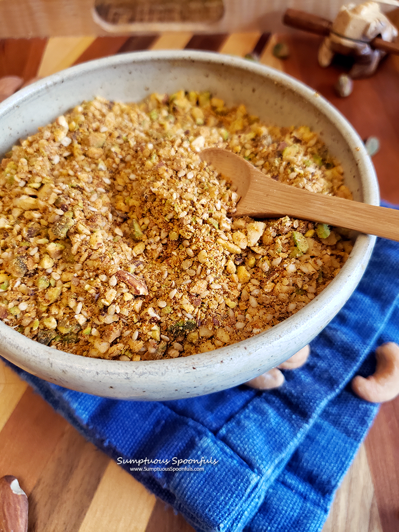 Dukkah: a delightfully easy Egyptian nut/spice blend | Sumptuous Spoonfuls