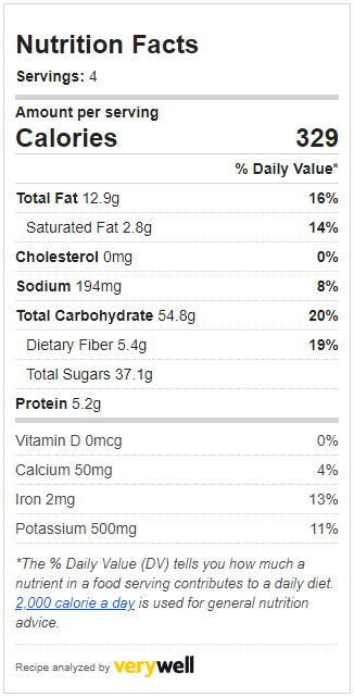 Cashew Apple Porridge Nutrition Information (estimated).
Makes 4 servings
Calories: 329
Carbs: 54.8g
Fiber: 5.4g
Protein: 5.2g