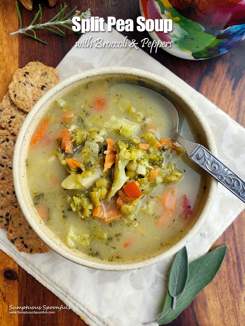 Vegetarian Split Pea Soup with Potatoes, Lemon, & Dill - Bowl of