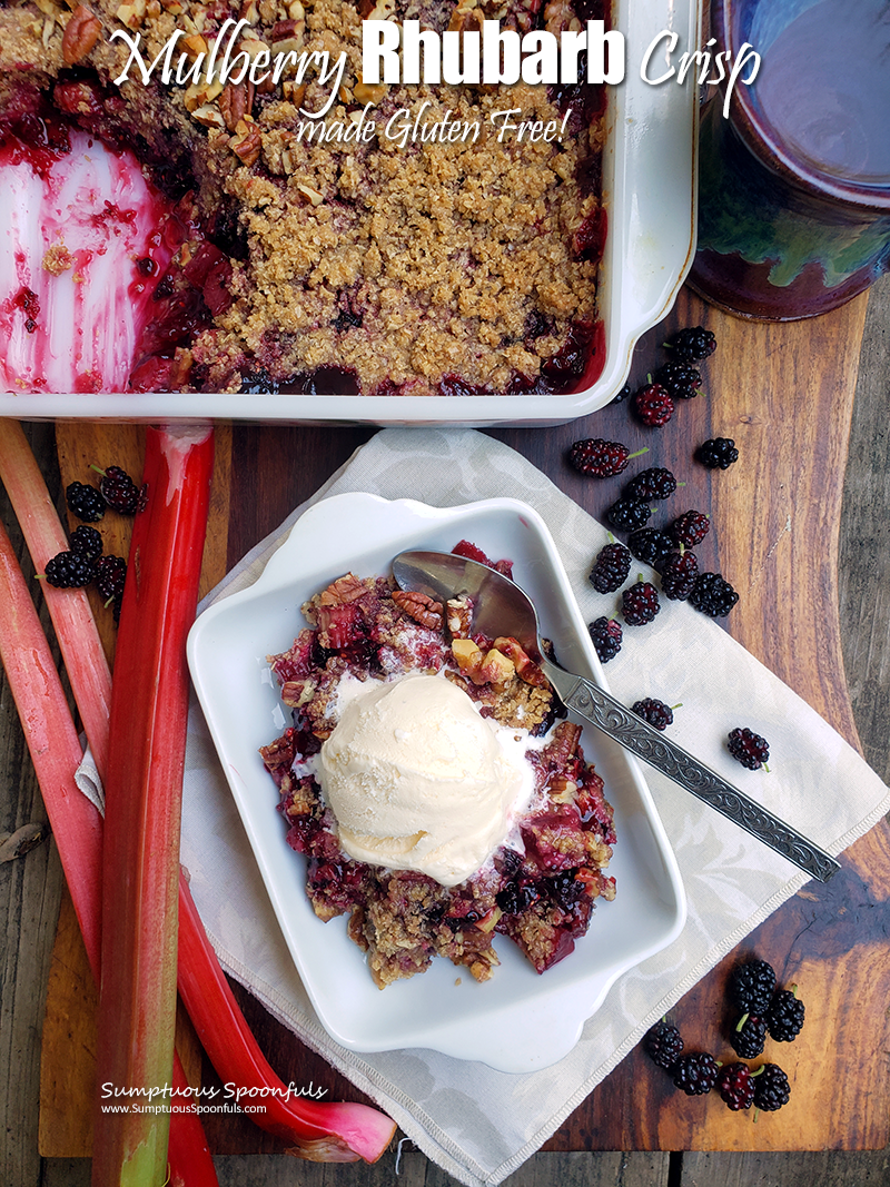 Mulberry Rhubarb Crisp